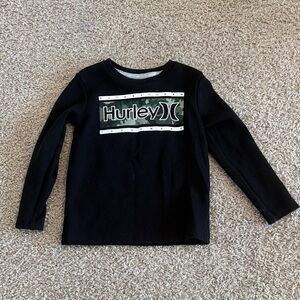 Hurley Kids Black and Green Long Sleeve Tee